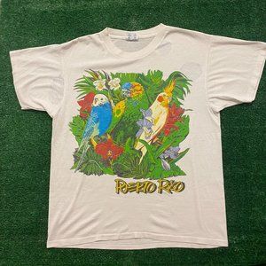 Puerto Rico Vintage 90s Nature Animal T-Shirt